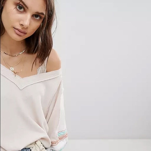 Free People Embroidered Bubble-Sleeve T-Shirt - Picture 4 of 6